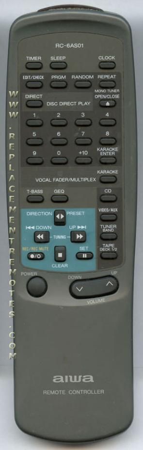 Aiwa RC6AS01 Audio Remote Control