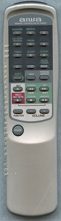 Aiwa RC6AS20 Audio Remote Control