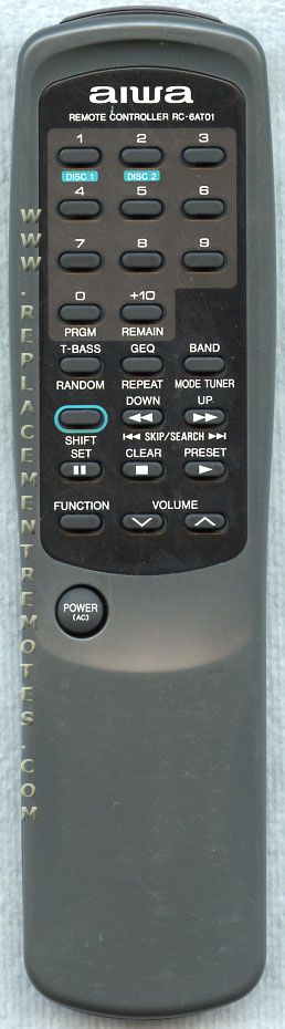 Aiwa RC6AT01 Audio Remote Control