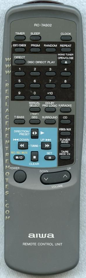 Aiwa RC7AS02 Audio Remote Control