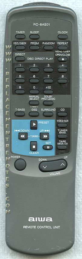 Aiwa RC8AS01 Audio Remote Control