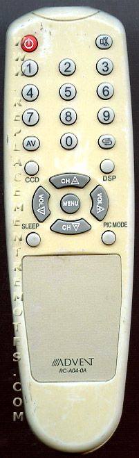 Advent RCA040A TV Remote Control