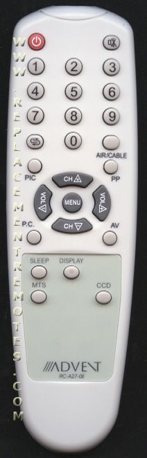 Advent RCA270E TV Remote Control