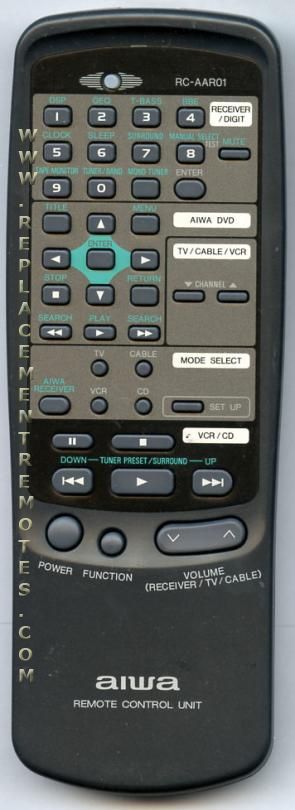 Aiwa RCAAR01 Audio Remote Control