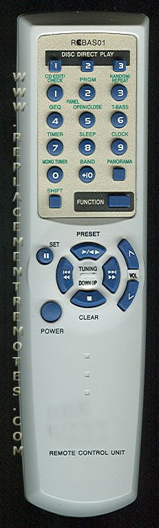 Aiwa RCBAS01 Audio Remote Control