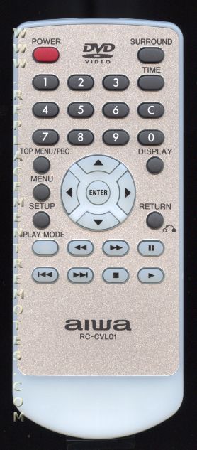 Aiwa RCCVL01 DVD Remote Control