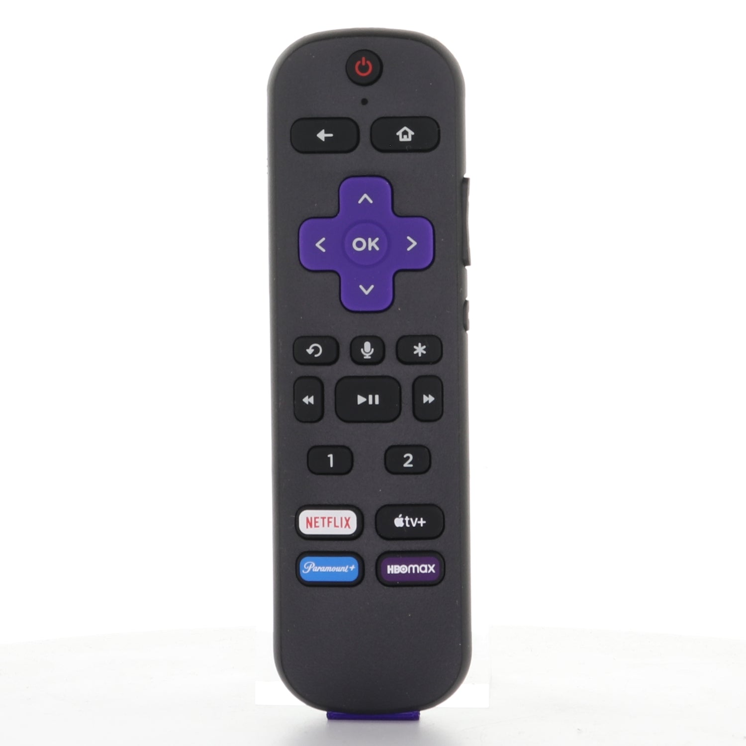 Roku RC-MC1 / RC-MC1F With Headphone jack, Roku Streaming and TV Remote Control - Netflix, Apple TV +,  Paramount, HBOMax - 3026000019