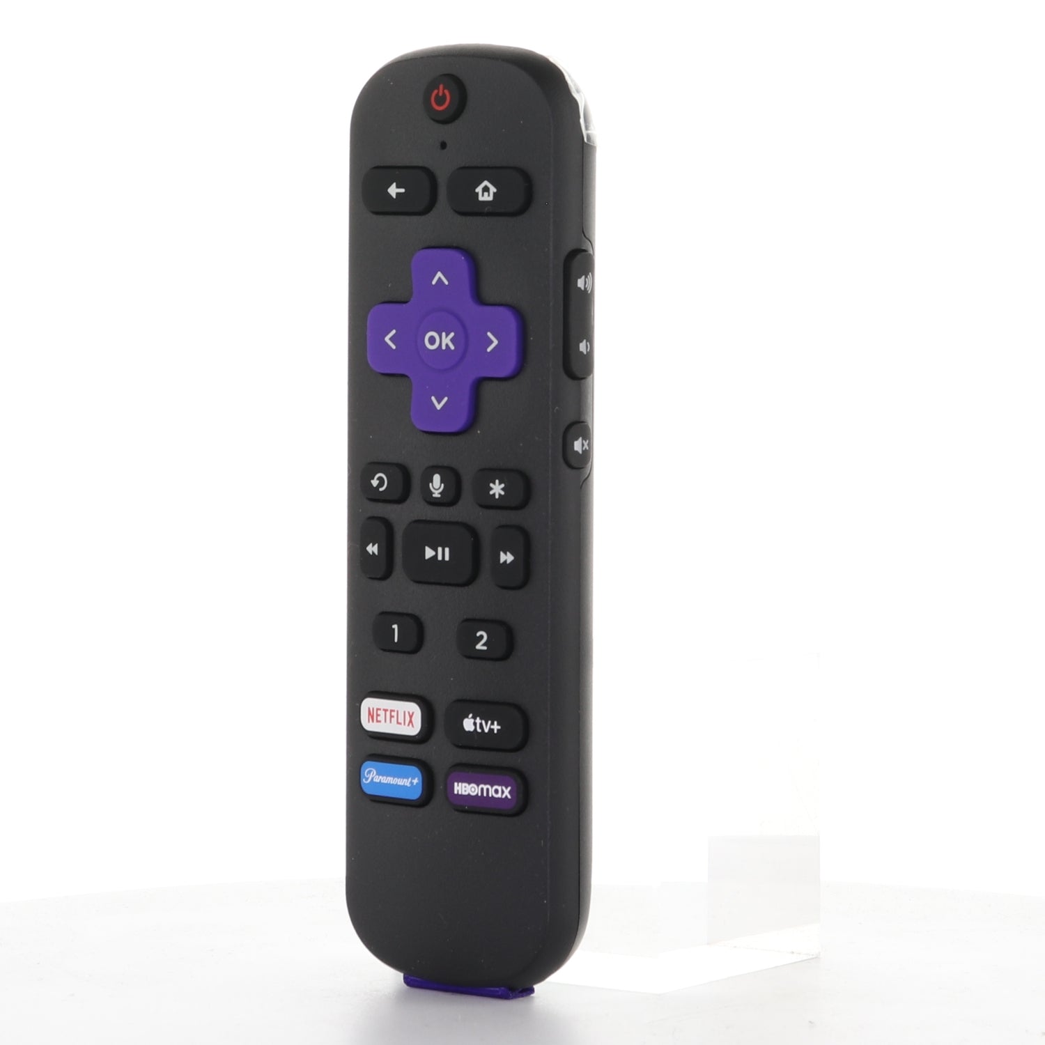 Roku RC-MC1 / RC-MC1F With Headphone jack, Roku Streaming and TV Remote Control - Netflix, Apple TV +,  Paramount, HBOMax - 3026000019