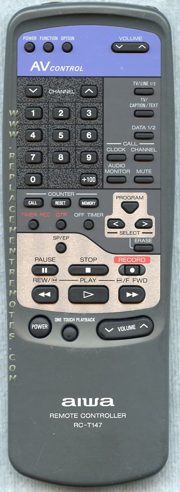 Aiwa RCT147 Audio Remote Control