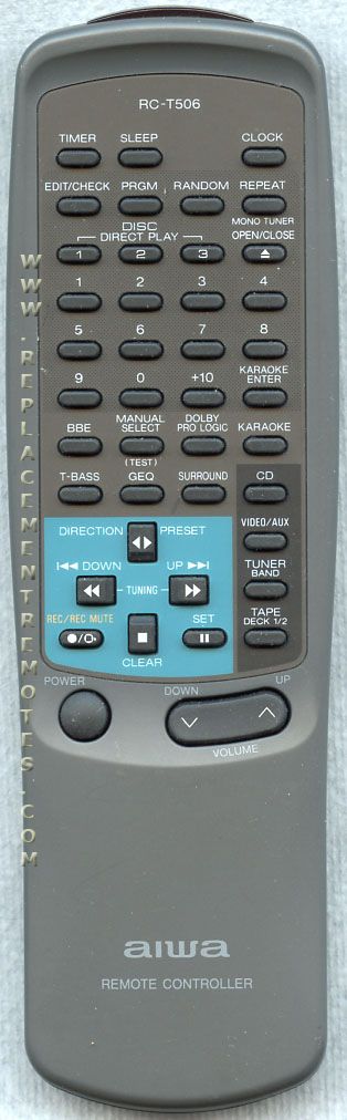 Aiwa RCT506 Audio Remote Control