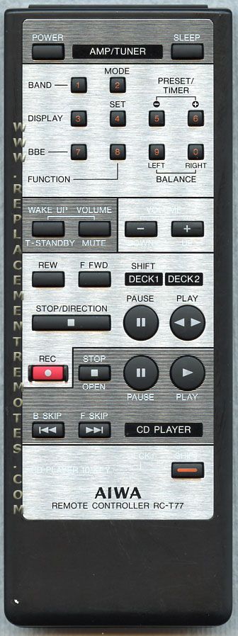 Aiwa RCT77 Audio Remote Control