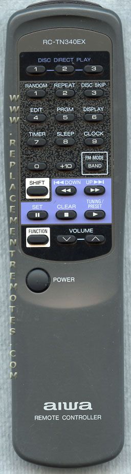 Aiwa RCTN340EX Audio Remote Control