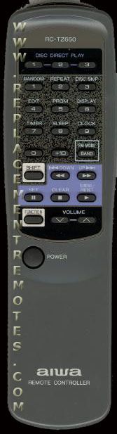 Aiwa RCTZ650 Audio Remote Control