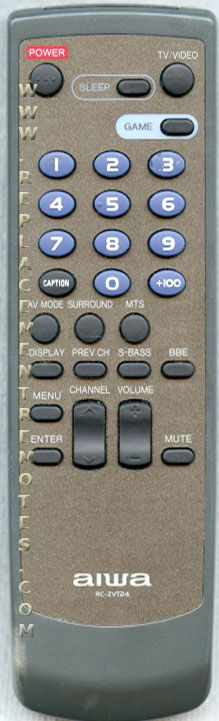 Aiwa RCZVT24 TV Remote Control