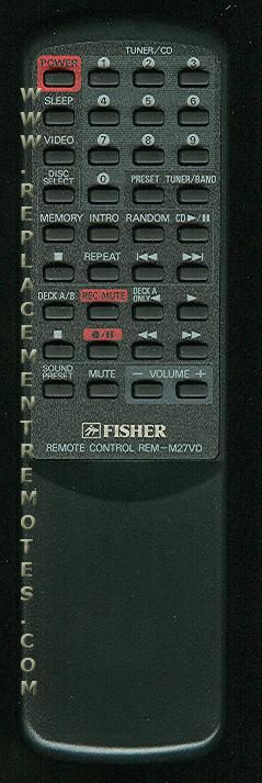 Fisher REMM27VD Audio Remote Control