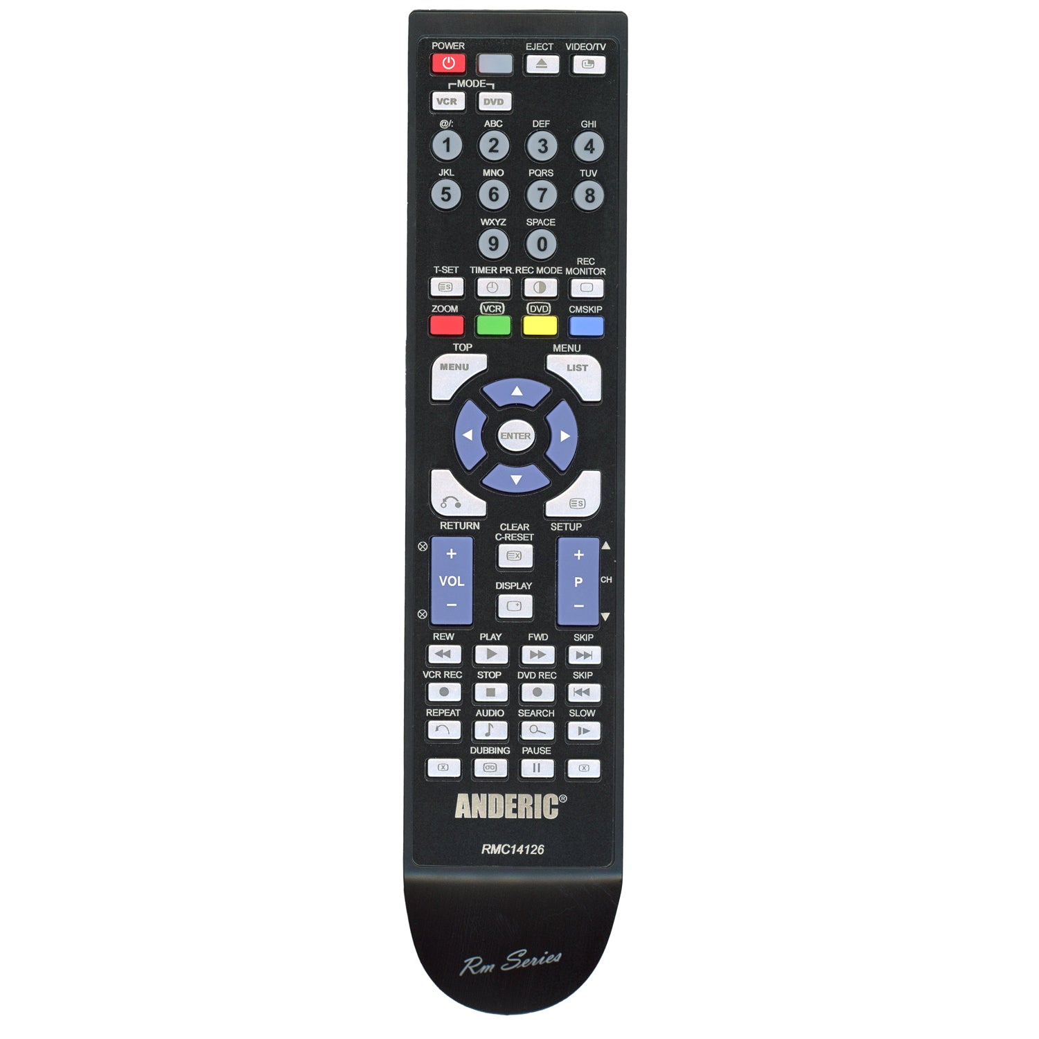 ANDERIC 9HSNB130UD / 9HSNB114 DVD/VCR COMBO Remote Control - RMC14126