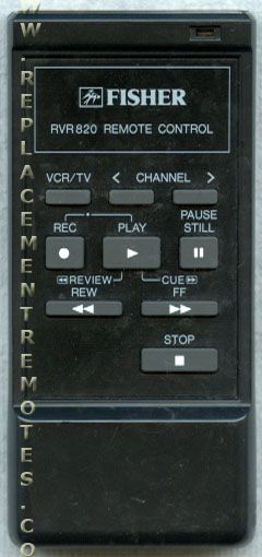 Fisher RVR820 VCR Remote Control