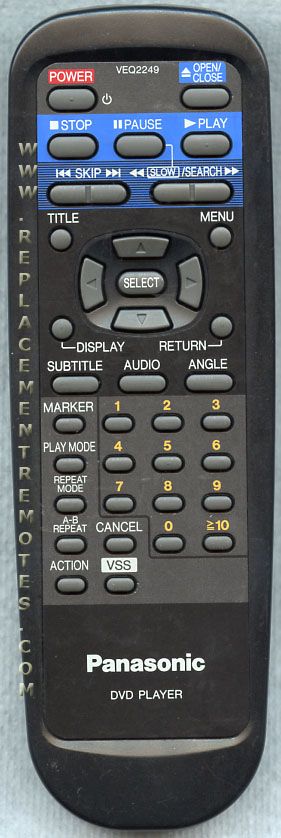 Panasonic VEQ2249 TV/DVD Remote Control