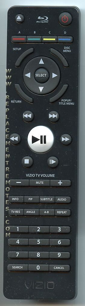 Vizio VR7A Blu-ray Remote Control