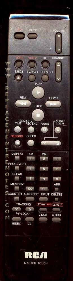 RCA VSQS1217 VCR Remote Control