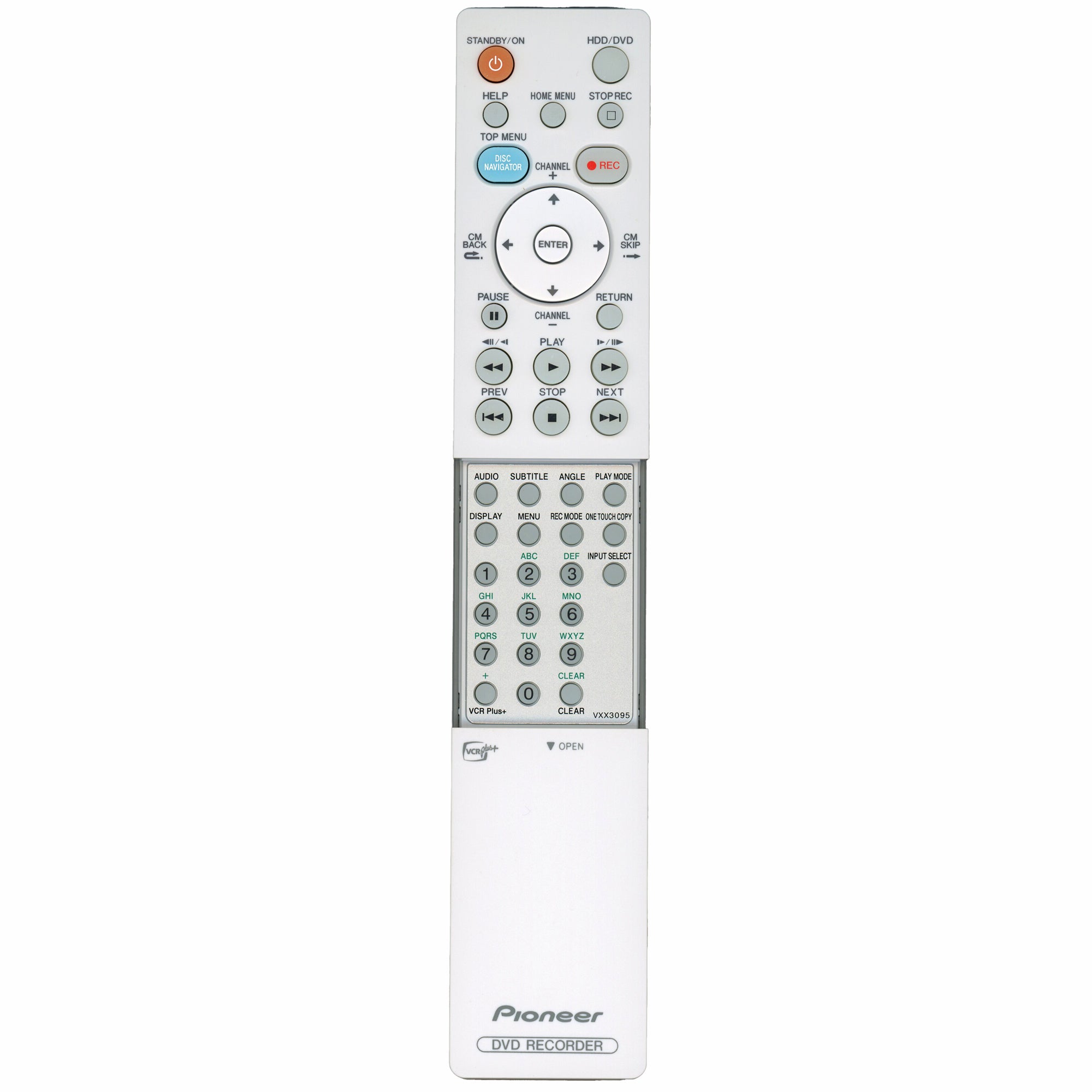 Pioneer VXX3095 HDD/DVD (DVDR) Recorder Remote Control - VXX3095