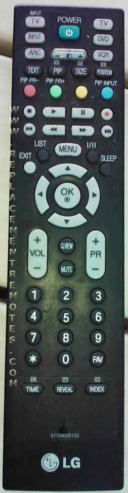 LG 6710900010G TV Remote Control