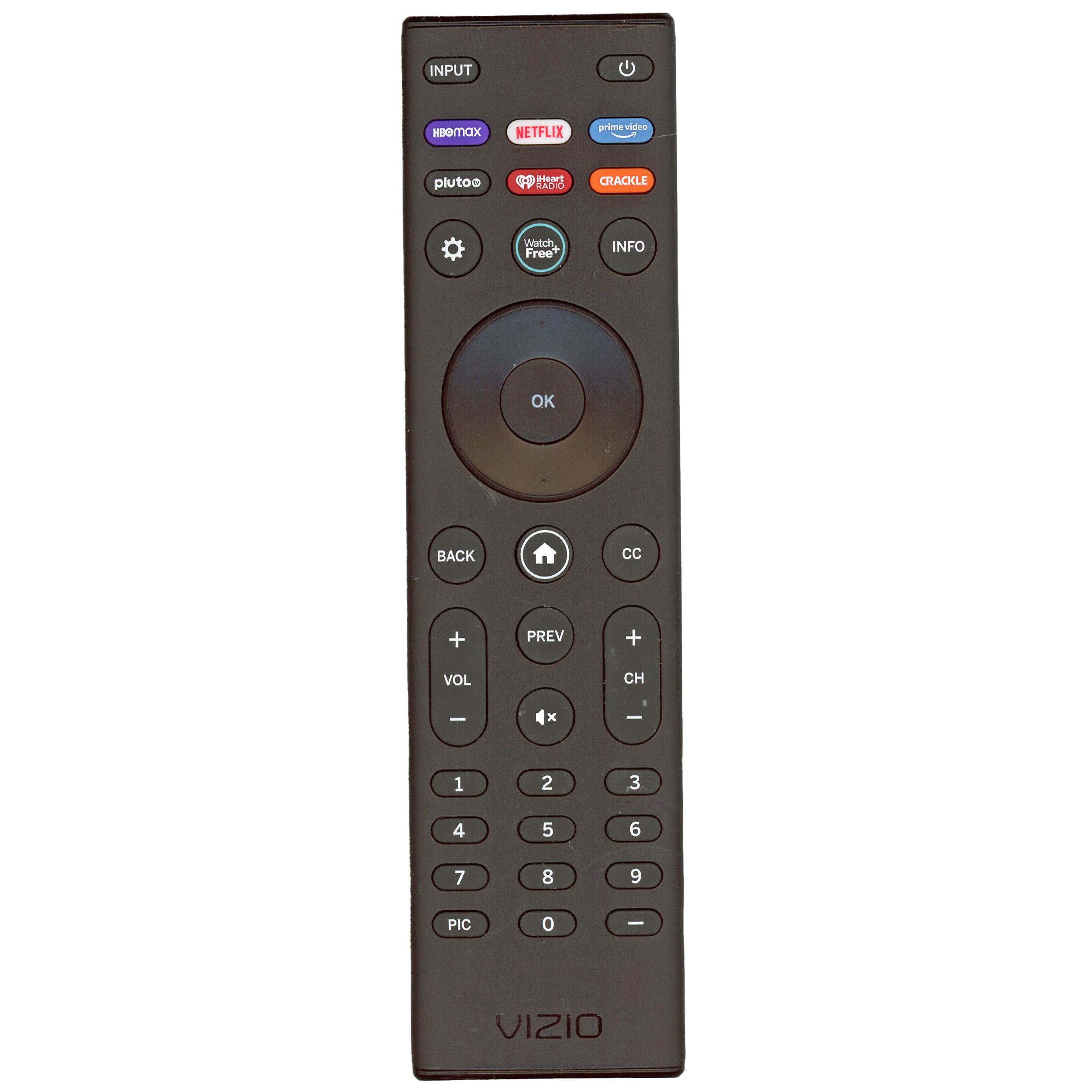 Vizio XRT140R Smartcast TV Remote Control - HBOMAX, Netflix, Prime Video, Pluto, Iheart Radio, Crackle - XRT140V5L