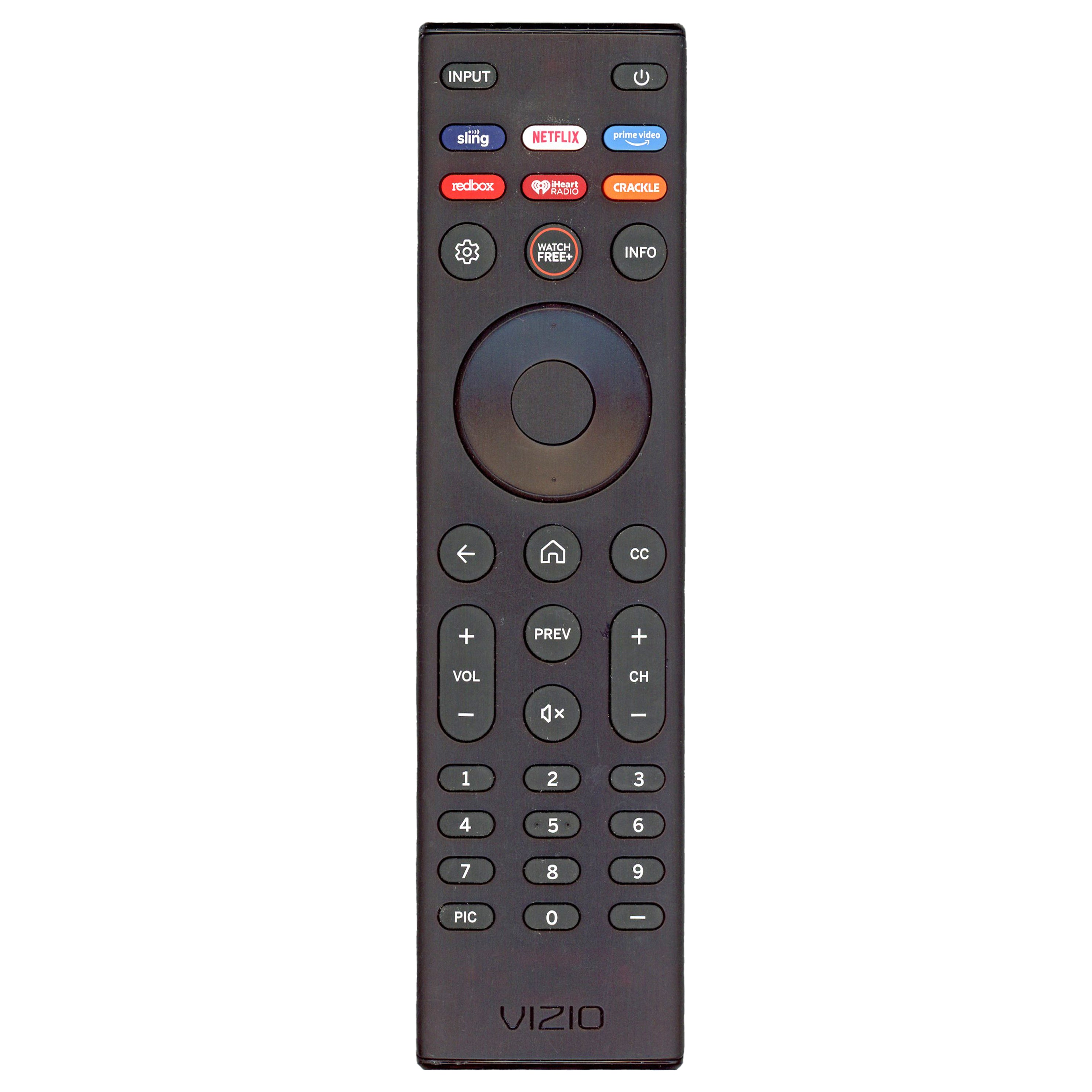 Vizio XRT140V6 Smartcast TV Remote Control - Sling, Netflix, Prime Video, redbox, Iheart Radio, Crackle - XRT140V6