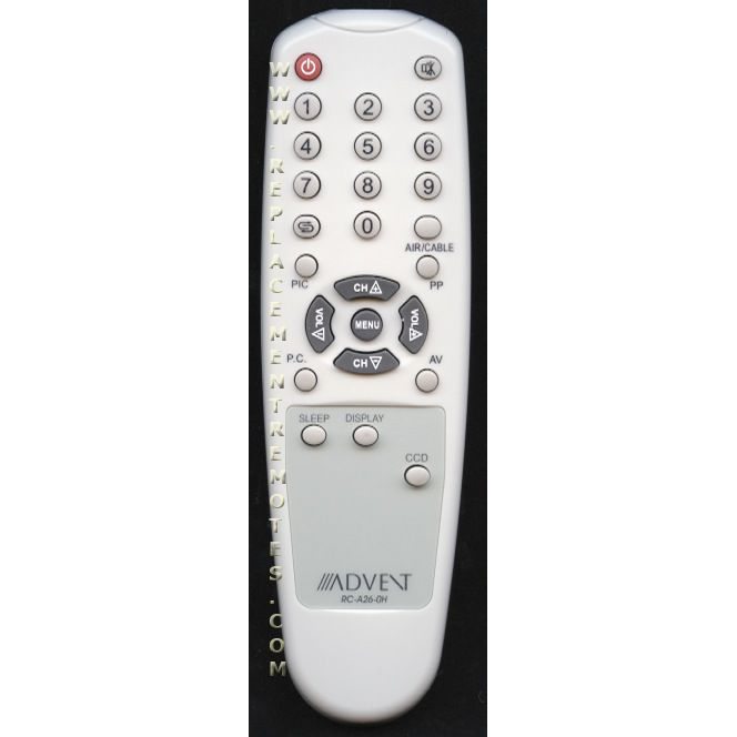 Advent RCA260H TV Remote Control