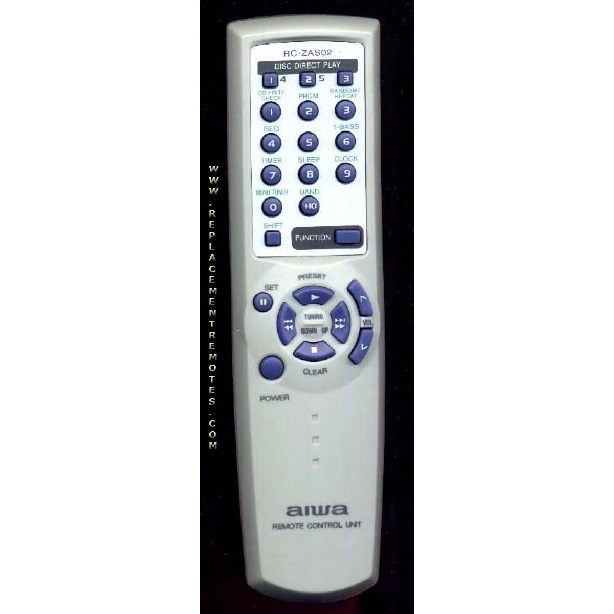 Aiwa RCAAS08 Audio Remote Control