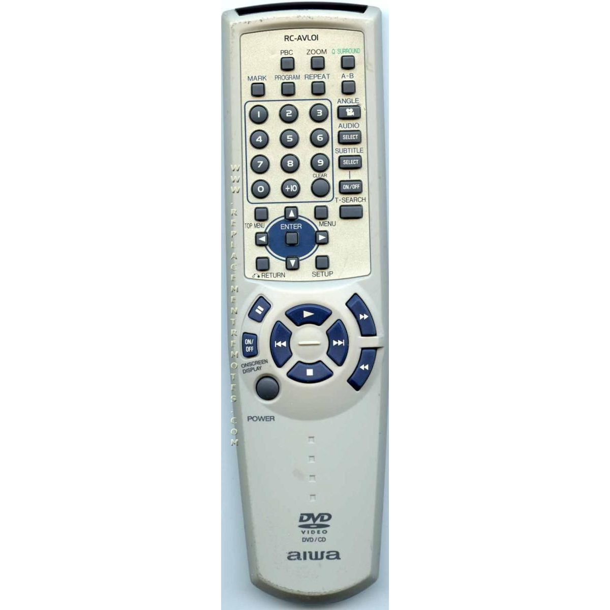 Aiwa RCAVL01 Audio Remote Control