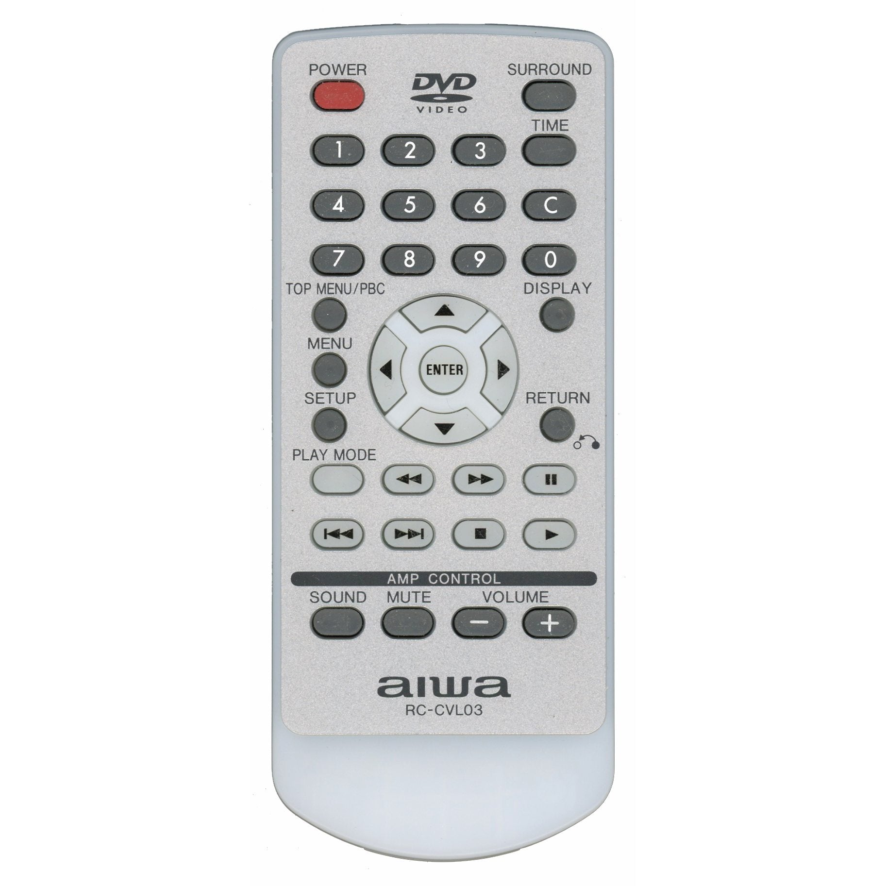 Aiwa RCCVL03 DVD Remote Control