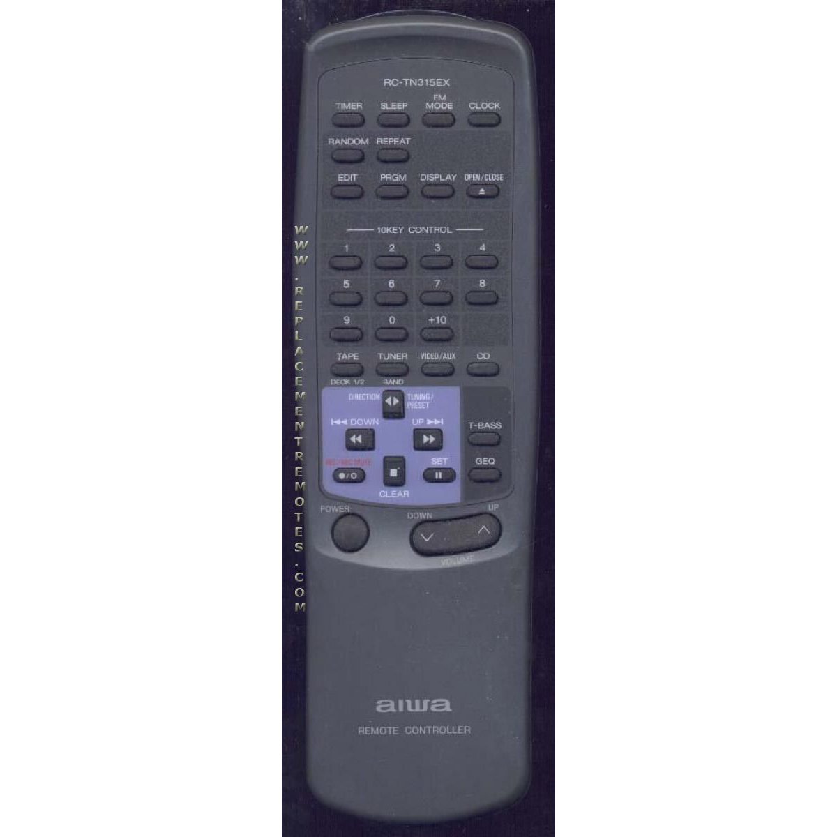 Aiwa RCTN315EX Audio Remote Control