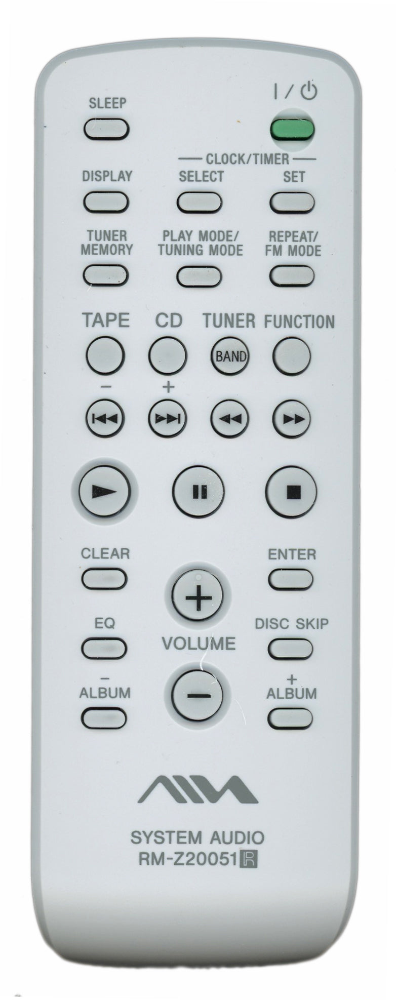 Aiwa RMZ20051 Audio Remote Control