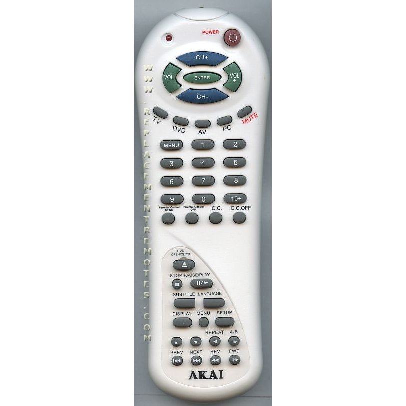 Akai CTD1390 REMOTE TV/DVD Remote Control