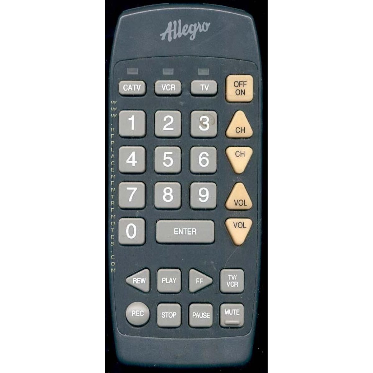 Allegro 124196 TV Remote Control