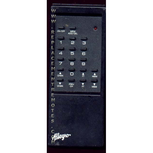 Allegro ALLEG07 TV Remote Control