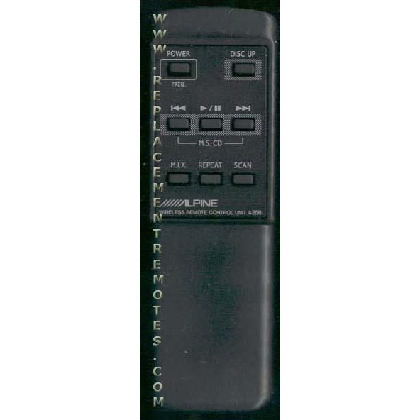 Alpine 4356 Audio Remote Control