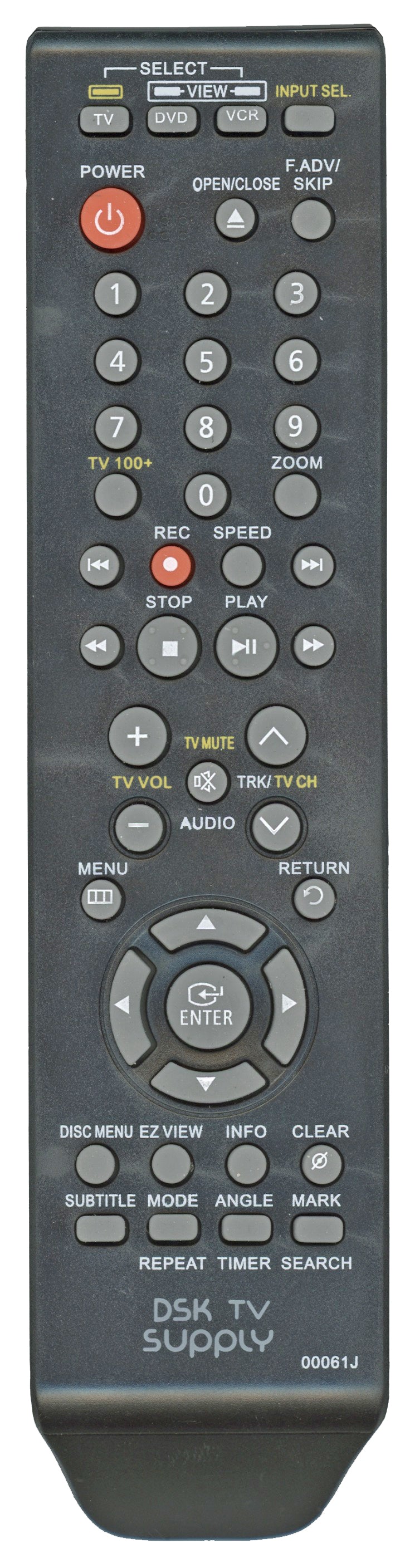 Generic 00061J For Samsung DVD/VCR Remote Control