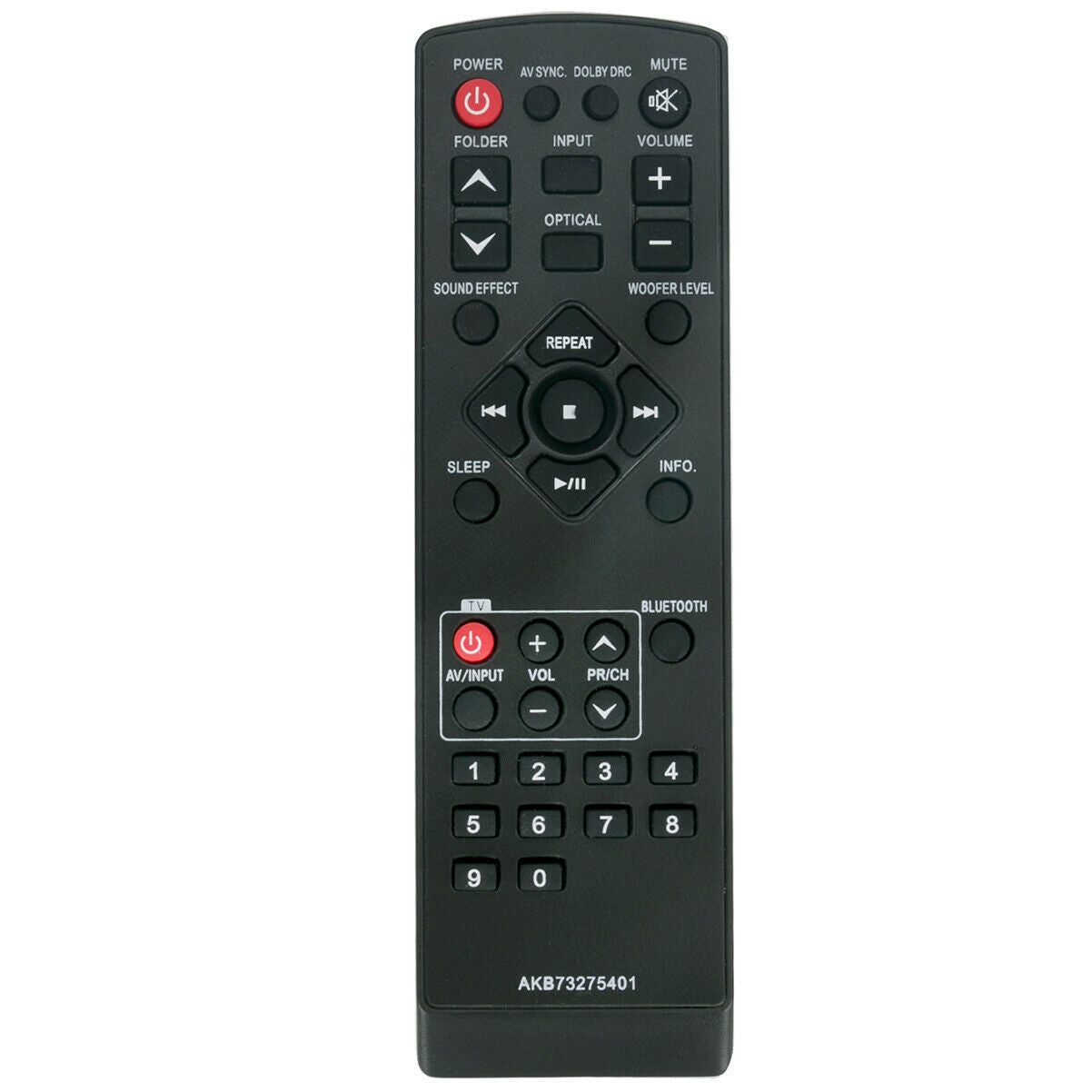 Generic AKB73275401 for LG Sound Bar Remote Control