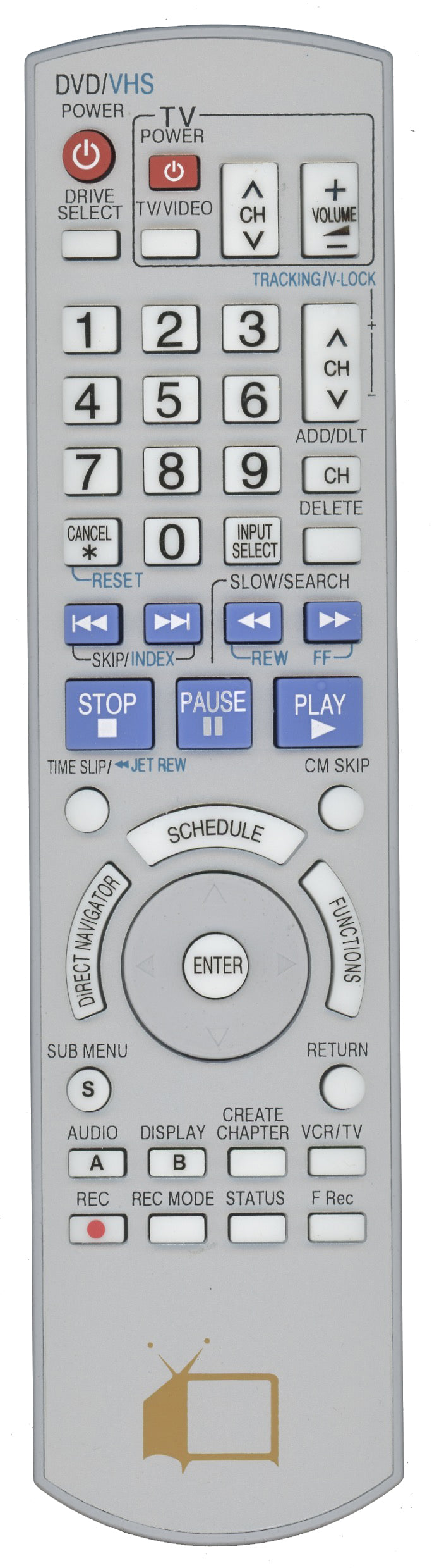 Generic EUR7659Y10 For Panasonic DVDR Remote Control