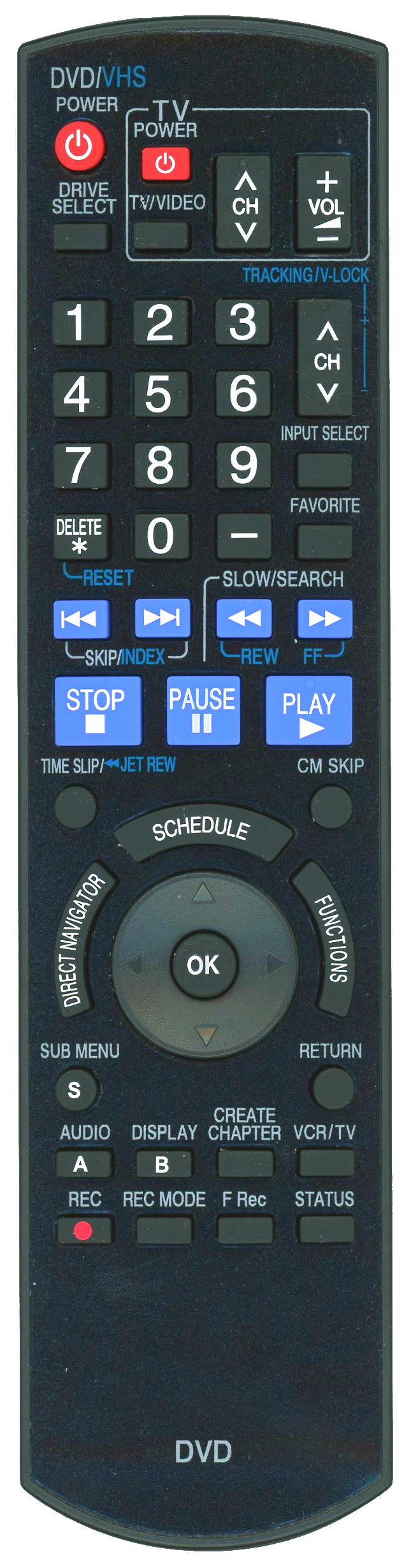 Generic N2QAYB000197 for Panasonic DVDR Remote Control