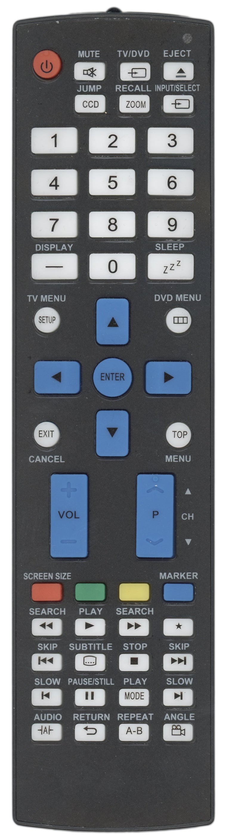 Generic RRMC1221 for JVC TV/DVD Remote Control