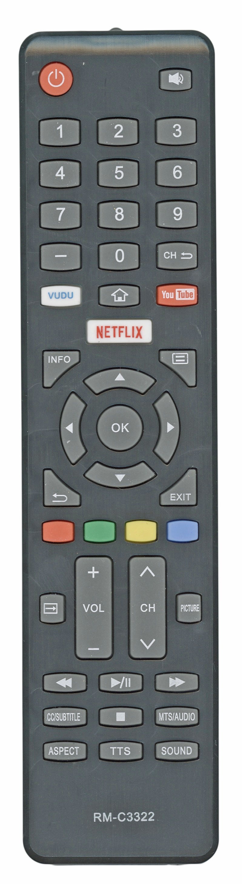 Generic RRMC3322 TV Remote Control