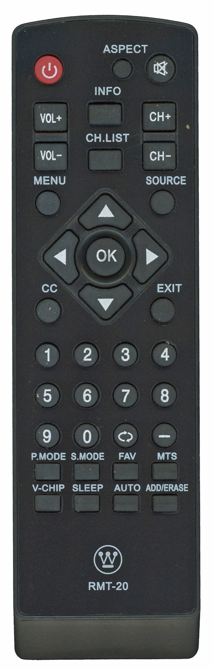 Generic RMT20 For Westinghouse TV Remote Control