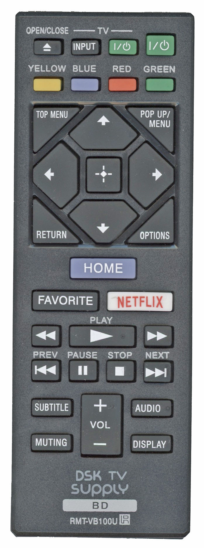 Generic RMTVB100U For Sony Blu-ray Remote Control