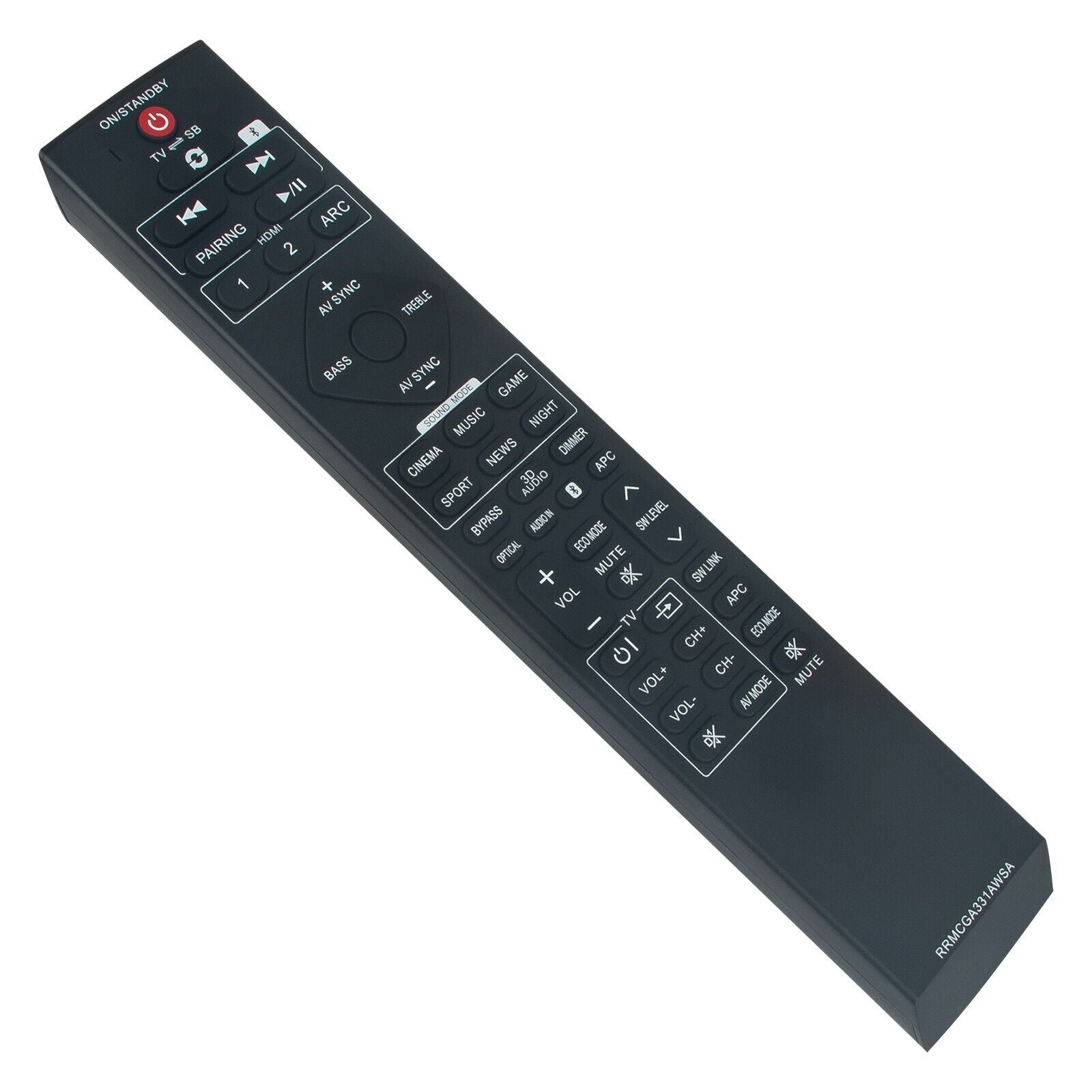 Generic RRMCGA331AWSA for Sharp Sound Bar Remote Control - RRGA331AWSA