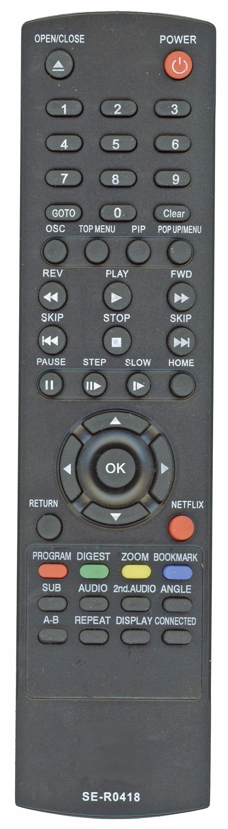 Generic SER0418 For Toshiba DVD Remote Control