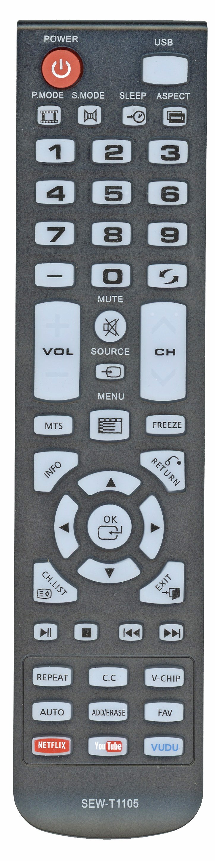 Generic SEWT1105 For Seiki/westinghouse/element TV Remote Control