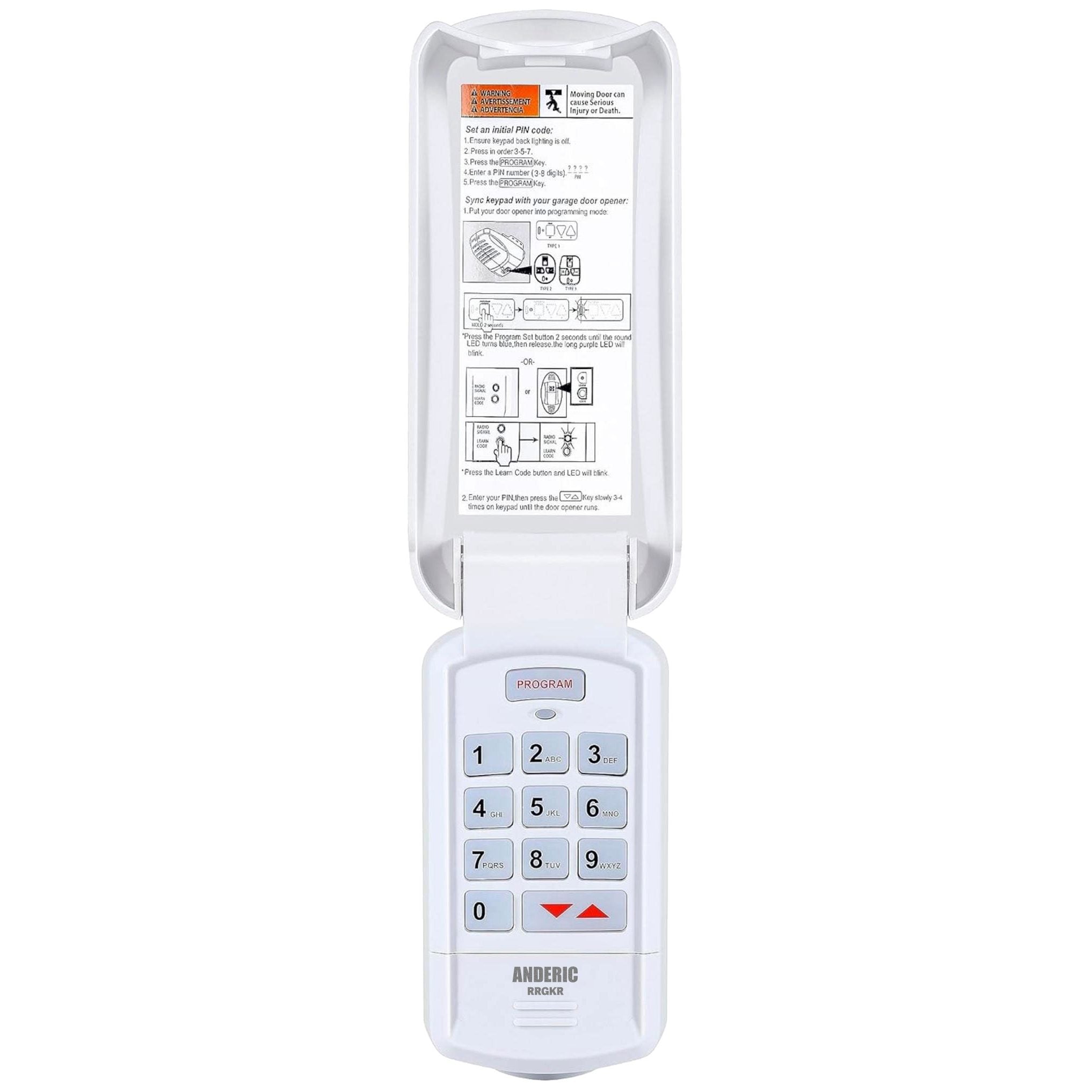 Anderic GK-R Keypad Compatible with Genie Intellicode Garage Door Opener Remote Control